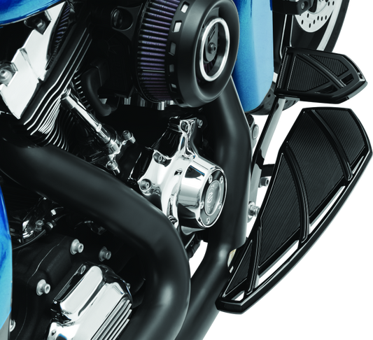 Kuryakyn Phantom brake pedal pad in black for Harley Davidson FL Touring models, designed for enhanced grip and style