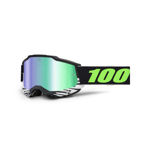 Bill's Exhausts 100% Accuri 2 UTV Goggles in black with tinted lenses, designed for off-road riding and UV protection.