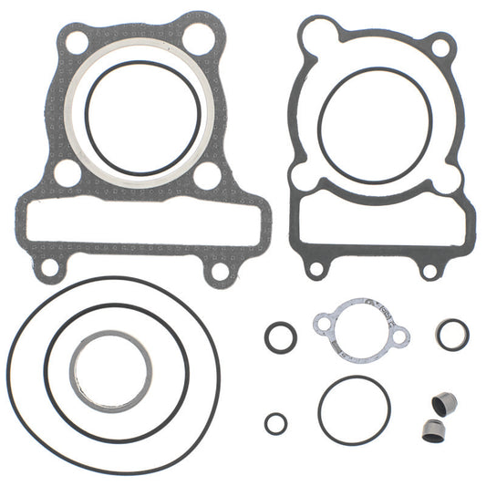 QuadBoss top end gasket set for Yamaha YFM200 and YTM225 ATV models from 1983-1986, showing gasket components laid out.