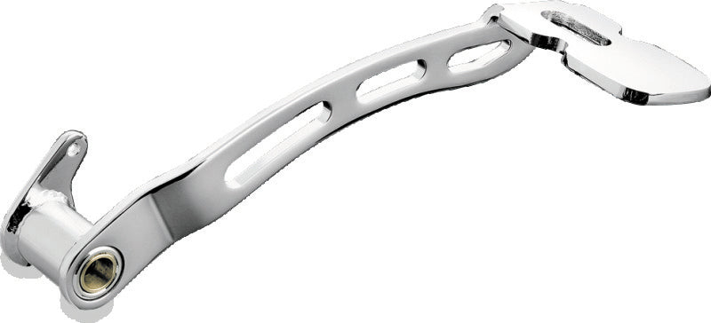 Chrome Kuryakyn extended girder style brake pedal for 1997-2007 touring motorcycle models, showcasing detailed design and finish.