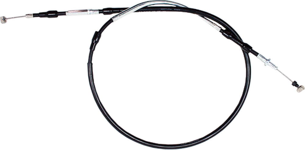 Motion Pro black vinyl clutch cable with premium chrome fittings, designed for motorcycle clutch systems.