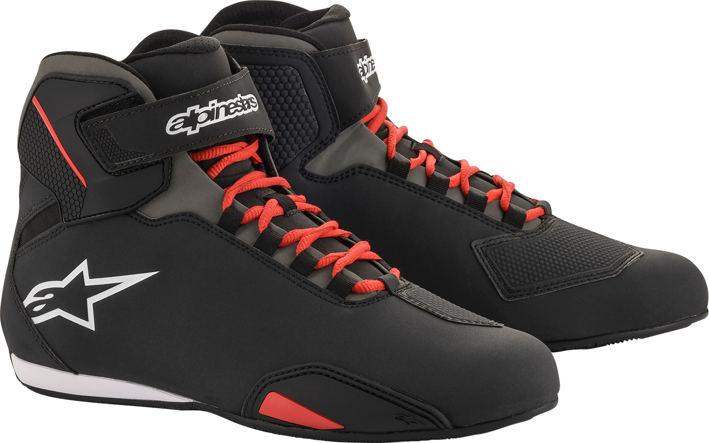 Alpinestars Sektor Shoes in black and red, US size 14, featuring sporty design and durable construction.
