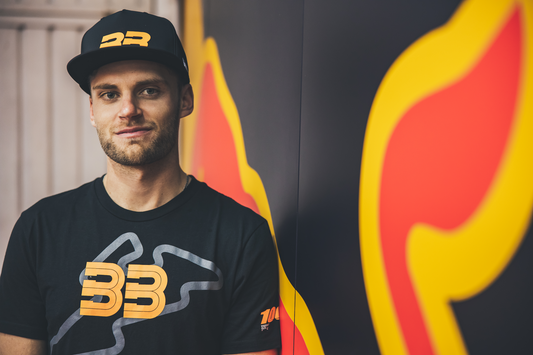 Black BB33 Track T-Shirt by Bill's Exhausts, large size, showing front view with logo and casual fit.