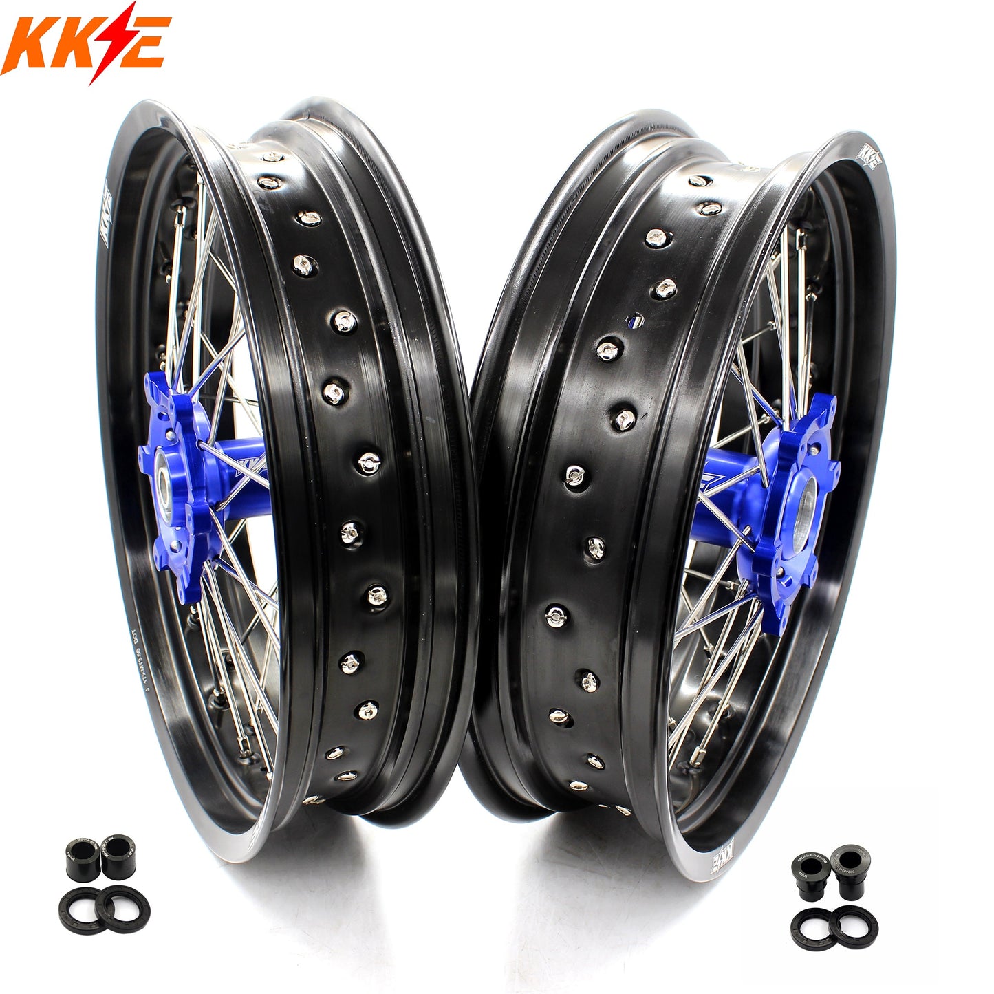 KKE 17 Inch CUSH Drive on Road Supermoto Wheels Rims For SUZUKI DRZ400SM 2005-2024 - Howling Moto