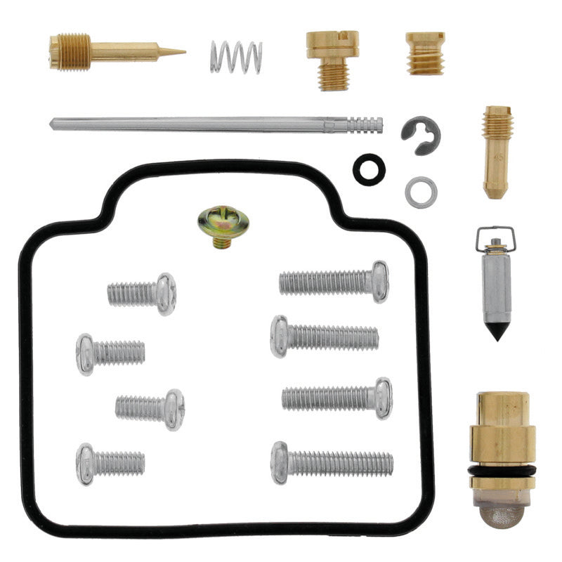 QuadBoss carburetor repair kit for 1998-2000 Arctic Cat 300 2X4 and 4X4 models, includes assorted gaskets and parts.