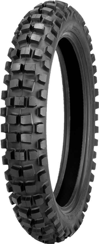 Shinko 505 Cheater Series rear tire for hybrid off-road trails, 110/90-19, featuring rugged tire tread for versatile riding.