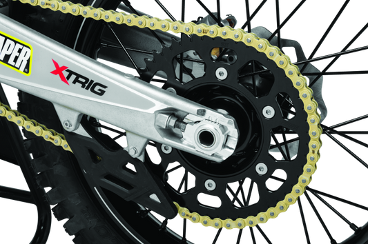 ProTaper Husqvarna/KTM rear black sprocket with 48 teeth, designed for off-road motorcycles, featuring durable metal construction.
