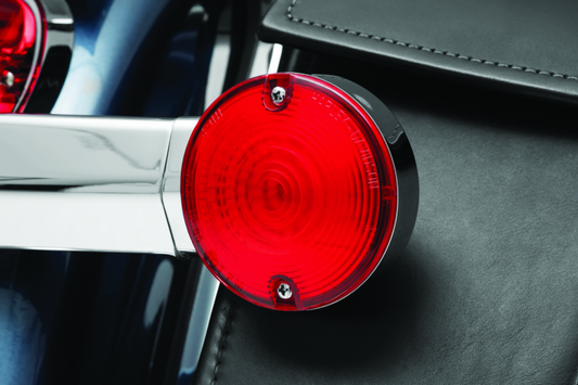 Kuryakyn Luminez LED rear turn signal insert for Harley-Davidson, red flat style, 1156 bulb socket, bright LED illumination