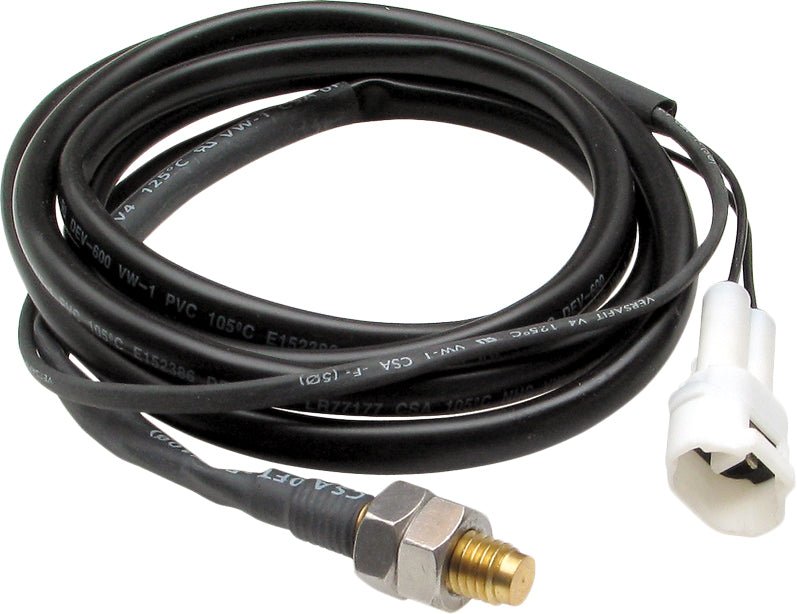 Motion Pro black vinyl speedo cable for motorcycle speedometers, precise OEM fit, with durable construction.