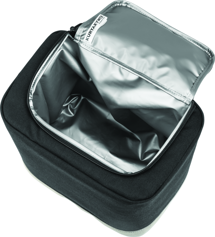 Kuryakyn Cooler for Seat Console, insulated leakproof beverage carrier, designed for hot and cold drinks on motorcycles.