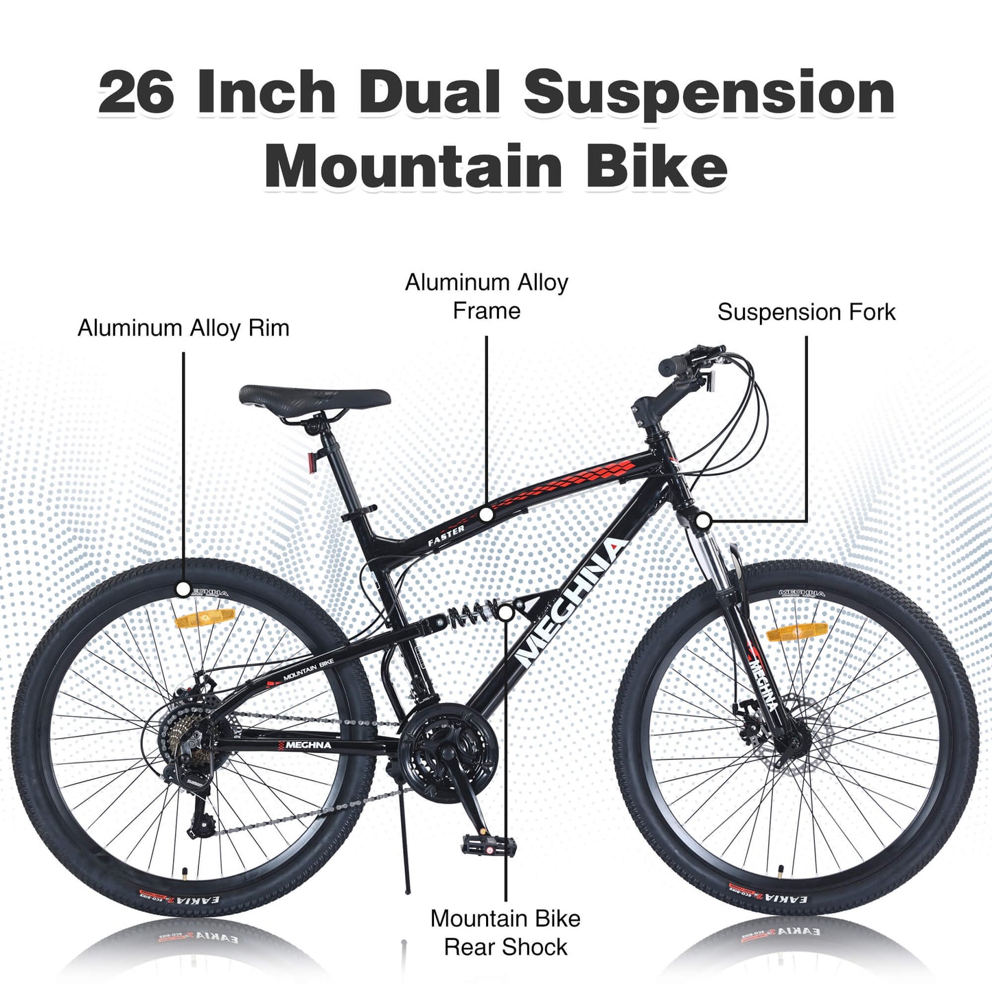 Hycline Meghna Feyan bicycle frame, 26-inch by 2.1-inch size, lightweight and durable for urban and mountain riding.