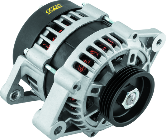 QuadBoss alternator for John Deere Gator XUV 825i 4x4, part #463762, shown with electrical connections and metallic casing.