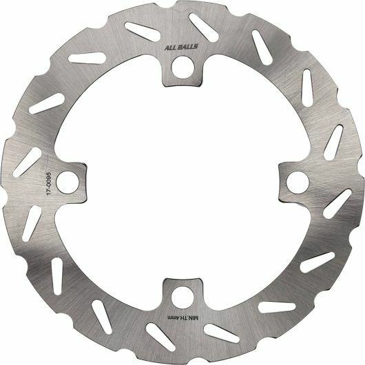 ALL BALLS brake rotor 18-0095 with vented design for improved braking performance, shown mounted on a vehicle wheel.