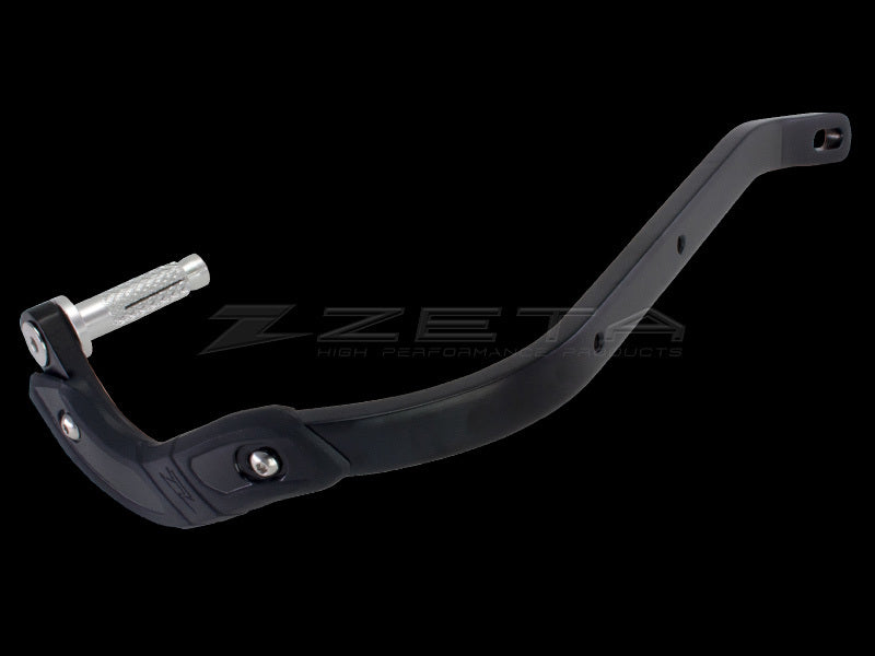 ZETA Armor Handguards Bend Black with upgraded protection, featuring sturdy black handguard with reinforced design for motorcycle safety.