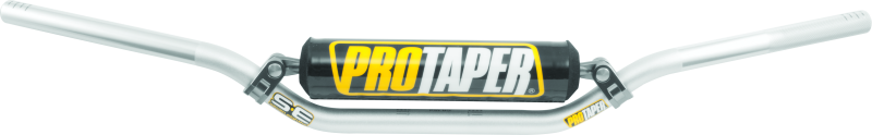 ProTaper SE CR Mid Handlebar in silver for motorcycle, featuring a durable, ergonomic design and brand logo on the crossbar.
