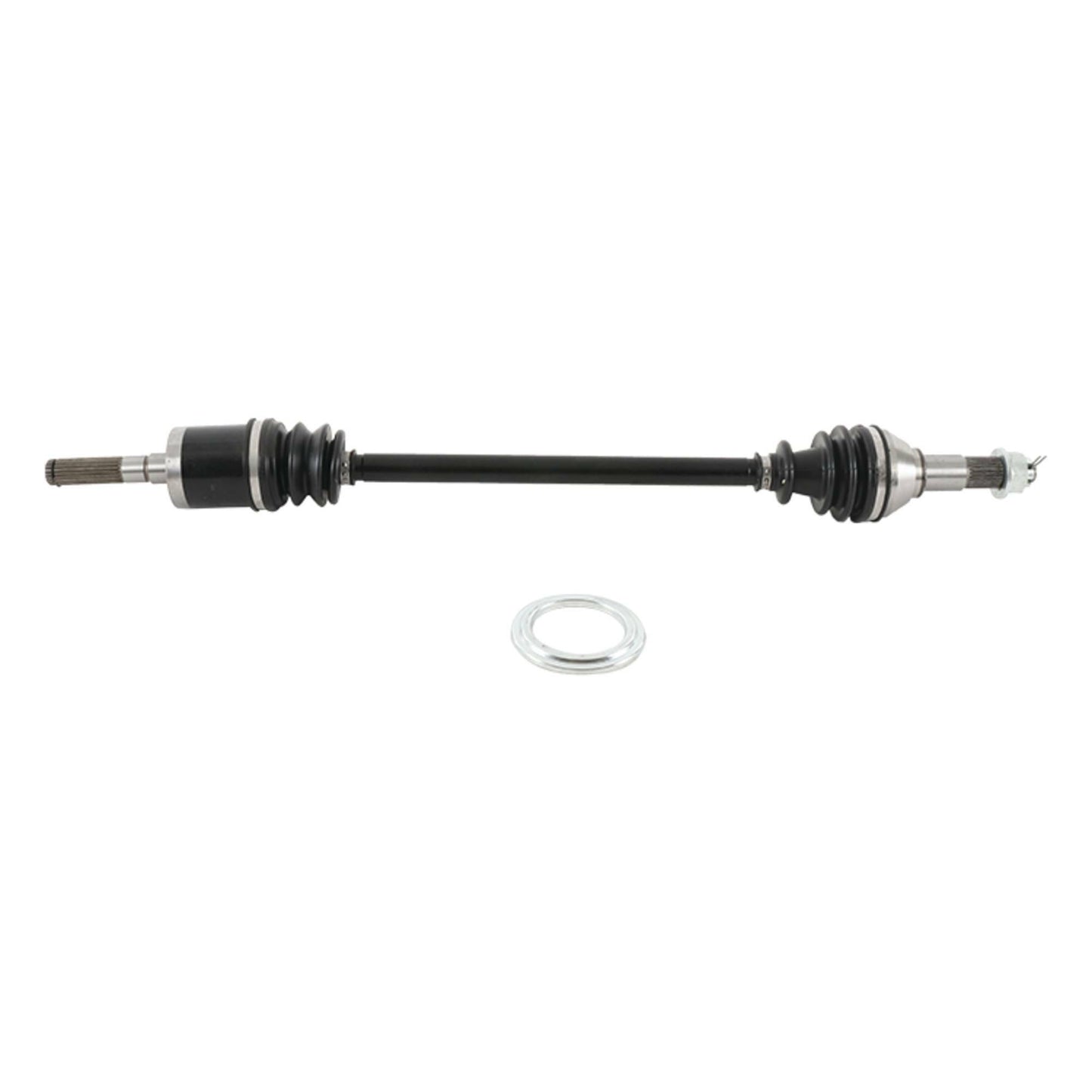 ALL BALLS ABM-CA-8-217 axle for precise OEM fitment, durable steel construction, shown in a close-up view.
