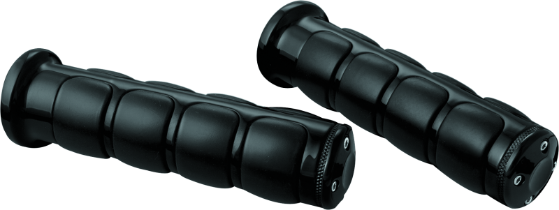 Kuryakyn ISO grips for Honda Gold Wing motorcycles in black, featuring comfortable rubberized grip surfaces and ergonomic design.