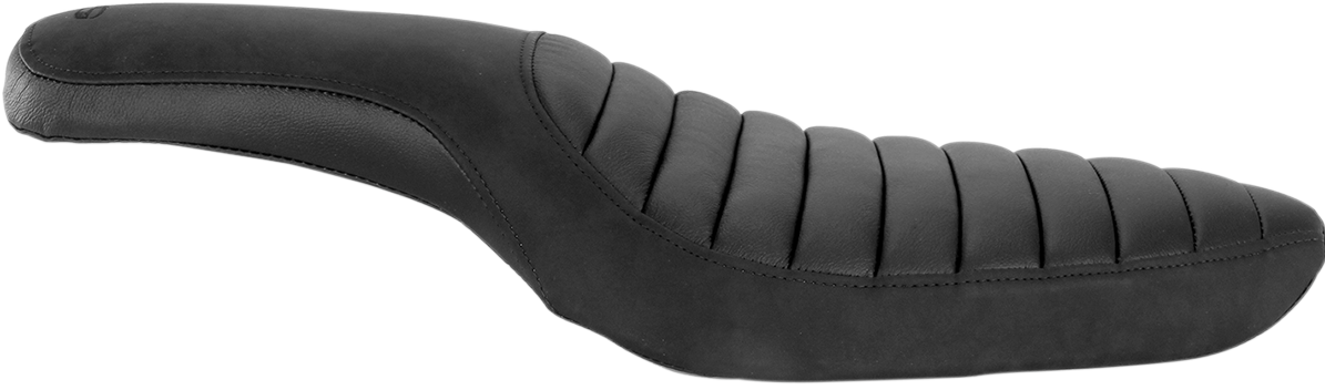 Black SADDLEMEN Profiler Tuck-n-Roll motorcycle seat by Bill's Exhausts with padded, textured design for comfortable riding.