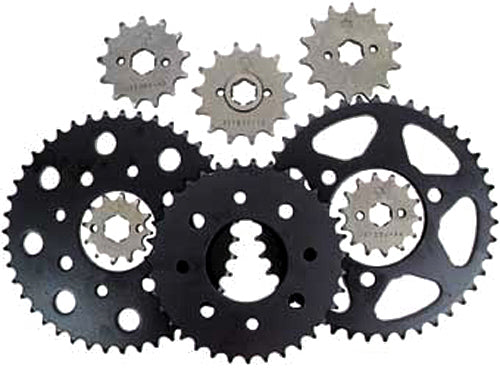 Steel 45T JT Rear Sprocket for 520 motorcycle chain drive, high-performance cycling part with durable gear teeth.