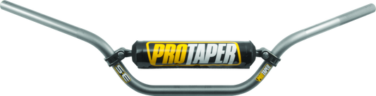 ProTaper SE ATV high handlebar in platinum gray with black grips and mounting hardware, designed for off-road motorcycles.