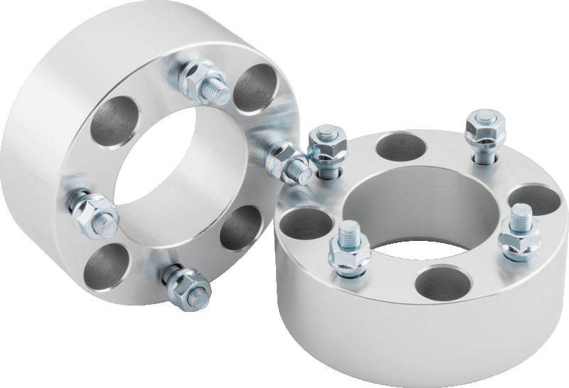 QuadBoss 4/110 wheel spacer with 2-inch width and M10 x 1.25 thread for powersports vehicles, shown in the image.