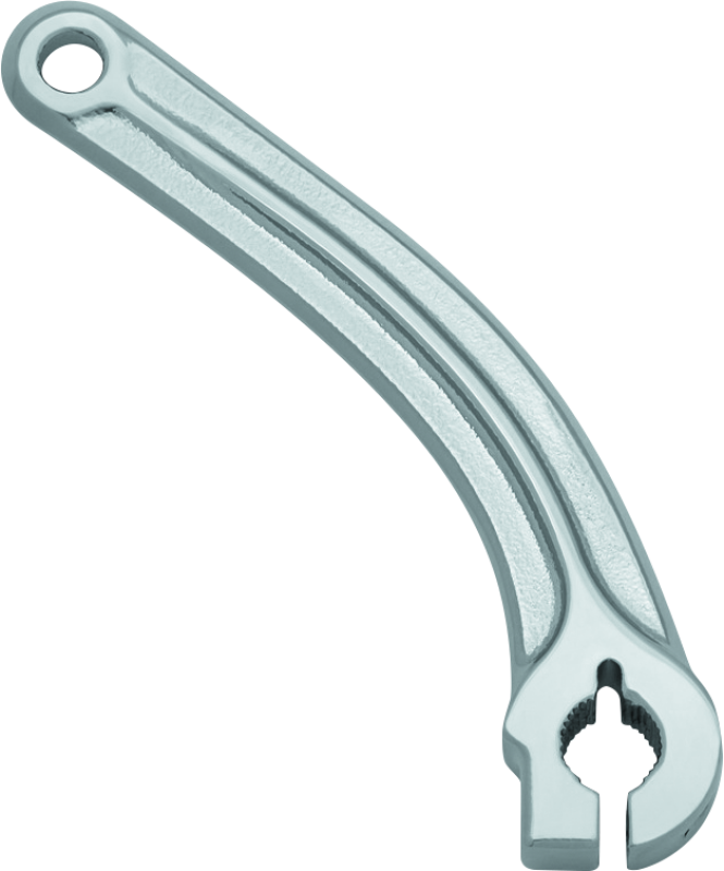 Chrome Kuryakyn Ridgeback Front Shift Arm for Harley Davidson Touring models, featuring sleek design and durable finish.