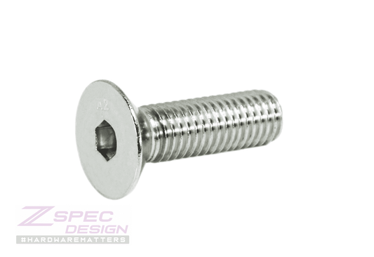 ZSPEC M10-1.5x40mm Flat-Head FHSC Fasteners, Stainless, Per Each - Howling Moto