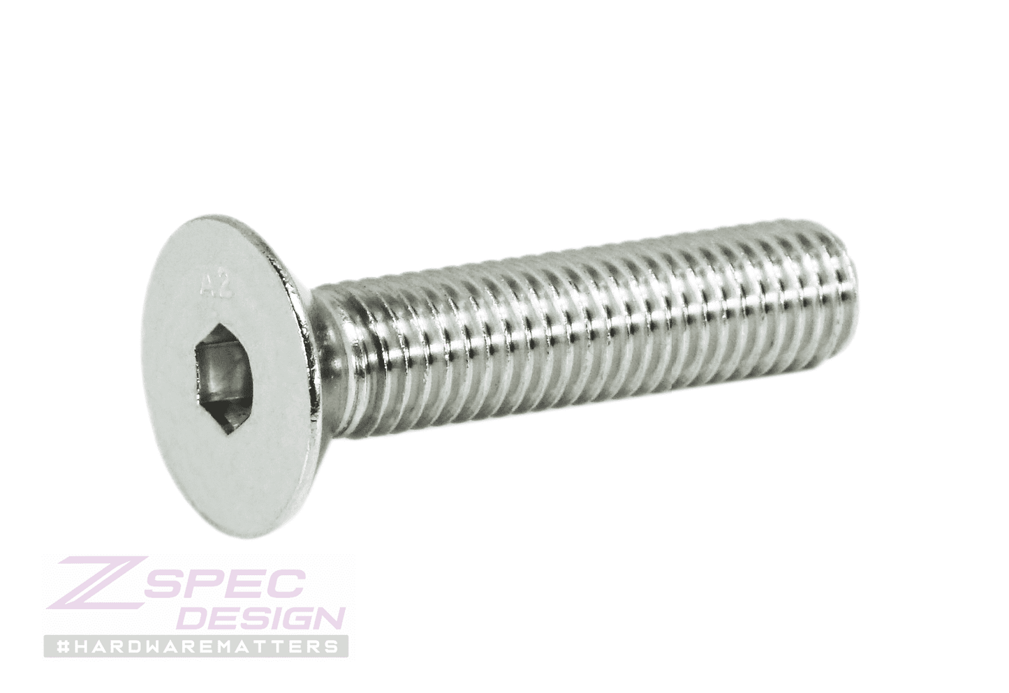 ZSPEC M10-1.5x45mm Flat-Head FHSC Fasteners, Stainless, Per Each - Howling Moto