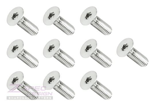 ZSPEC M4-0.7x12mm Fasteners, FHSC, Stainless Steel SUS304, 10-Pack - Howling Moto
