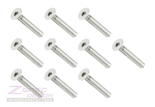 ZSPEC M4-0.7x25mm Fasteners, FHSC, Stainless Steel SUS304, 10-Pack - Howling Moto