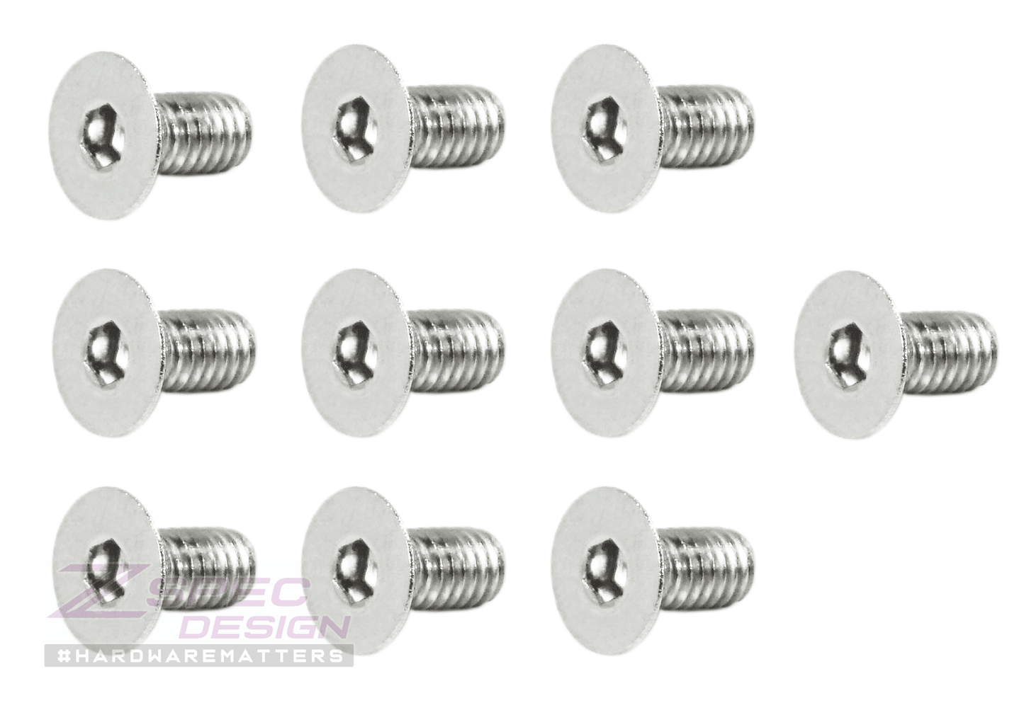 ZSPEC M4-0.7x8mm Fasteners, FHSC, Stainless Steel SUS304, 10-Pack - Howling Moto
