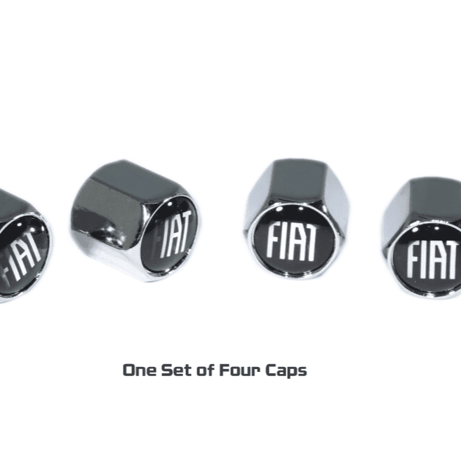 Chrome Valve Stem Tire Caps, Style: Fiat - Howling Moto