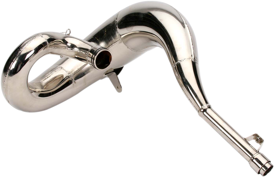 FMF Gnarly Pipe 020379 heavy-duty exhaust for off-road 2-stroke engines, shown mounted on motorcycle.