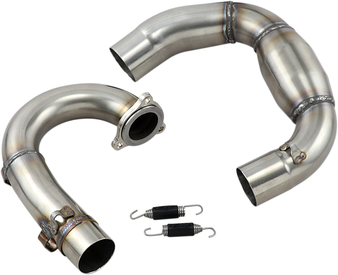 FMF MegaBomb stainless steel header for enhanced motorcycle performance, featuring durable construction and precision-engineered design.