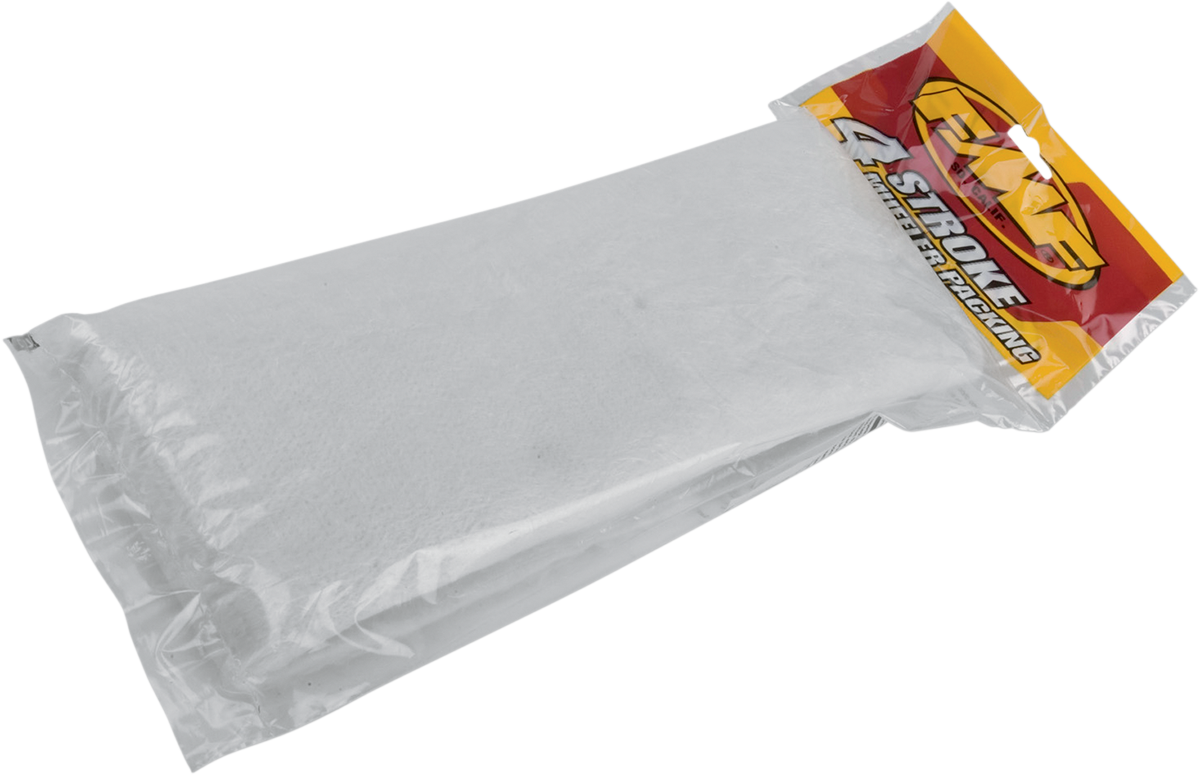 FMF Muffler Packing for 4-stroke engines, Owens-Corning FMF Part 010590, showing the high-temperature packing material for motorcycle exhausts.