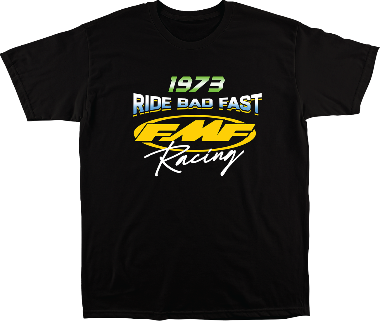 FMF Photo Finish T-Shirt in black, small size, featuring a sleek design and brand logo on the front.