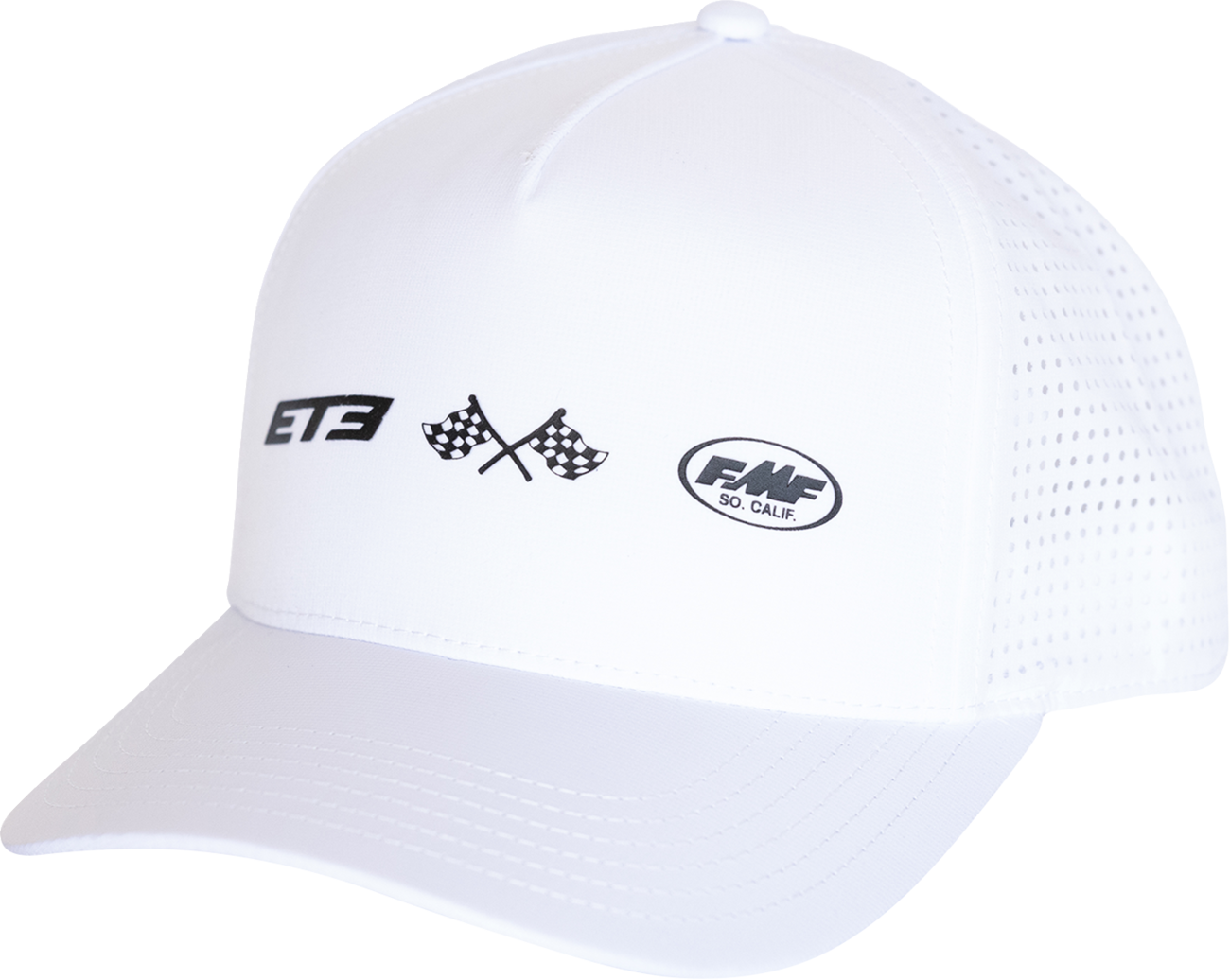 FMF Tomac Horizon Hat - White SP25196913WHT with 5-Panel Sport Mesh and Embroidered Front