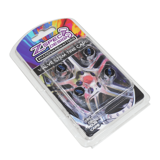 Chrome Valve Stem Tire Caps, Style: Ford Oval Style - Howling Moto