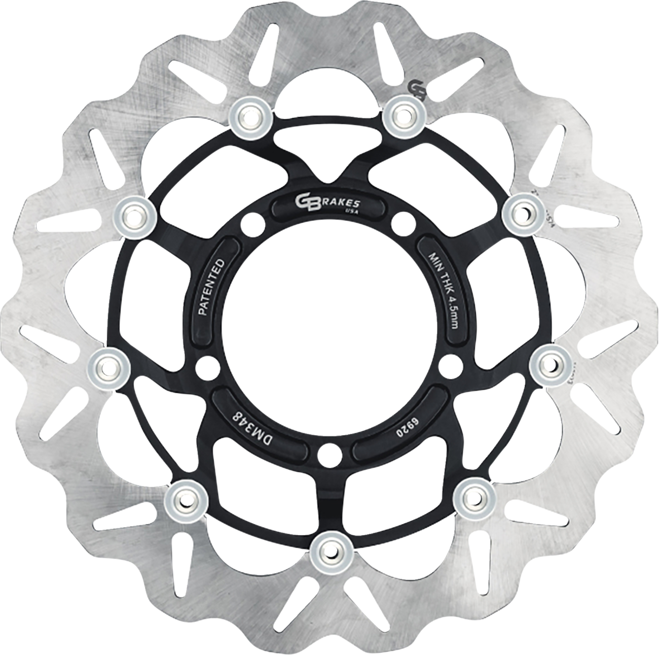 GBRAKES front GBDU039 brake rotor designed for high-performance sportbikes and V-twin motorcycle builds.