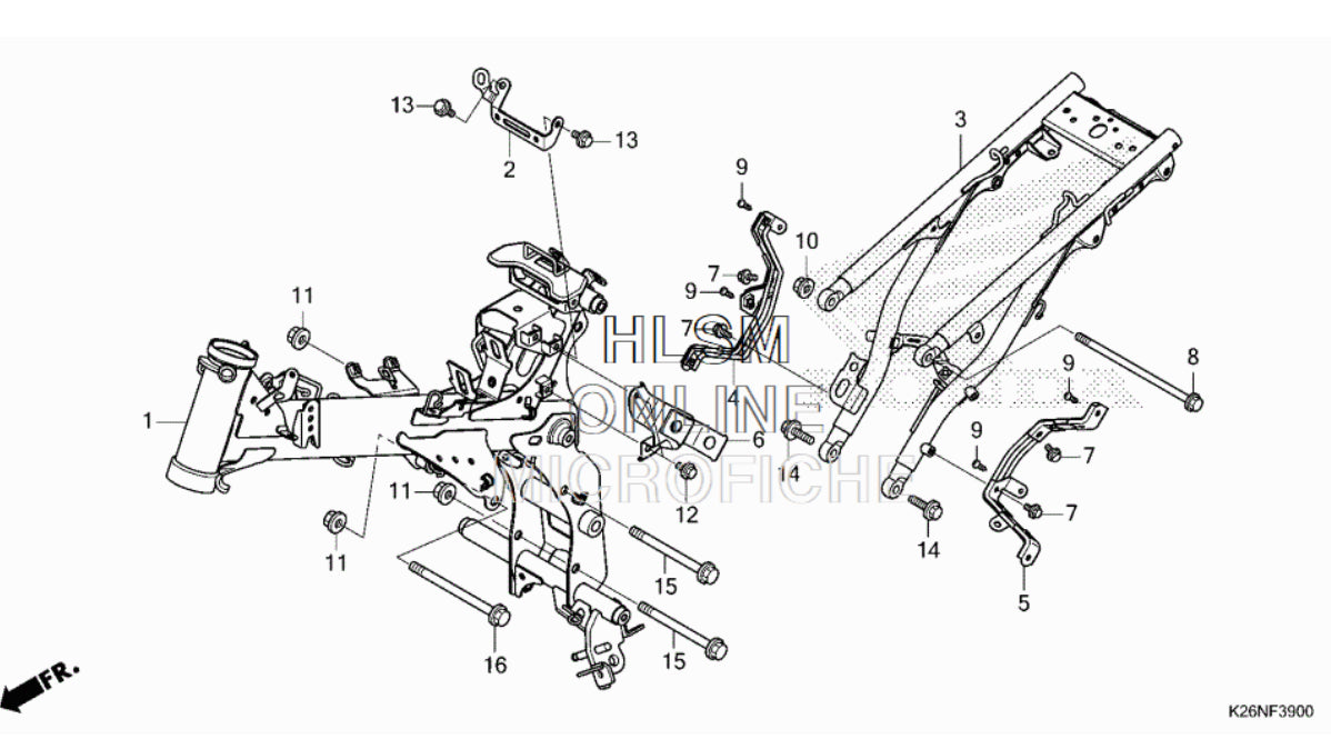2022+ Honda Grom OEM Frame - Howling Moto
