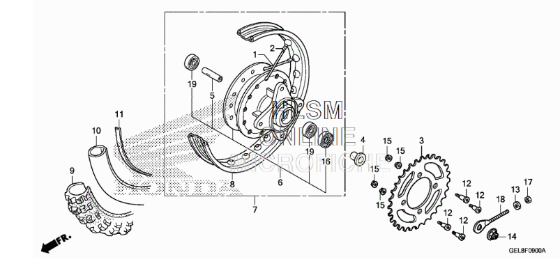 Honda XR50/CRF Rear Wheel Chain Adjuster - Howling Moto