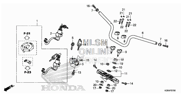 Honda Key Set Grom 2017-2020 - Howling Moto