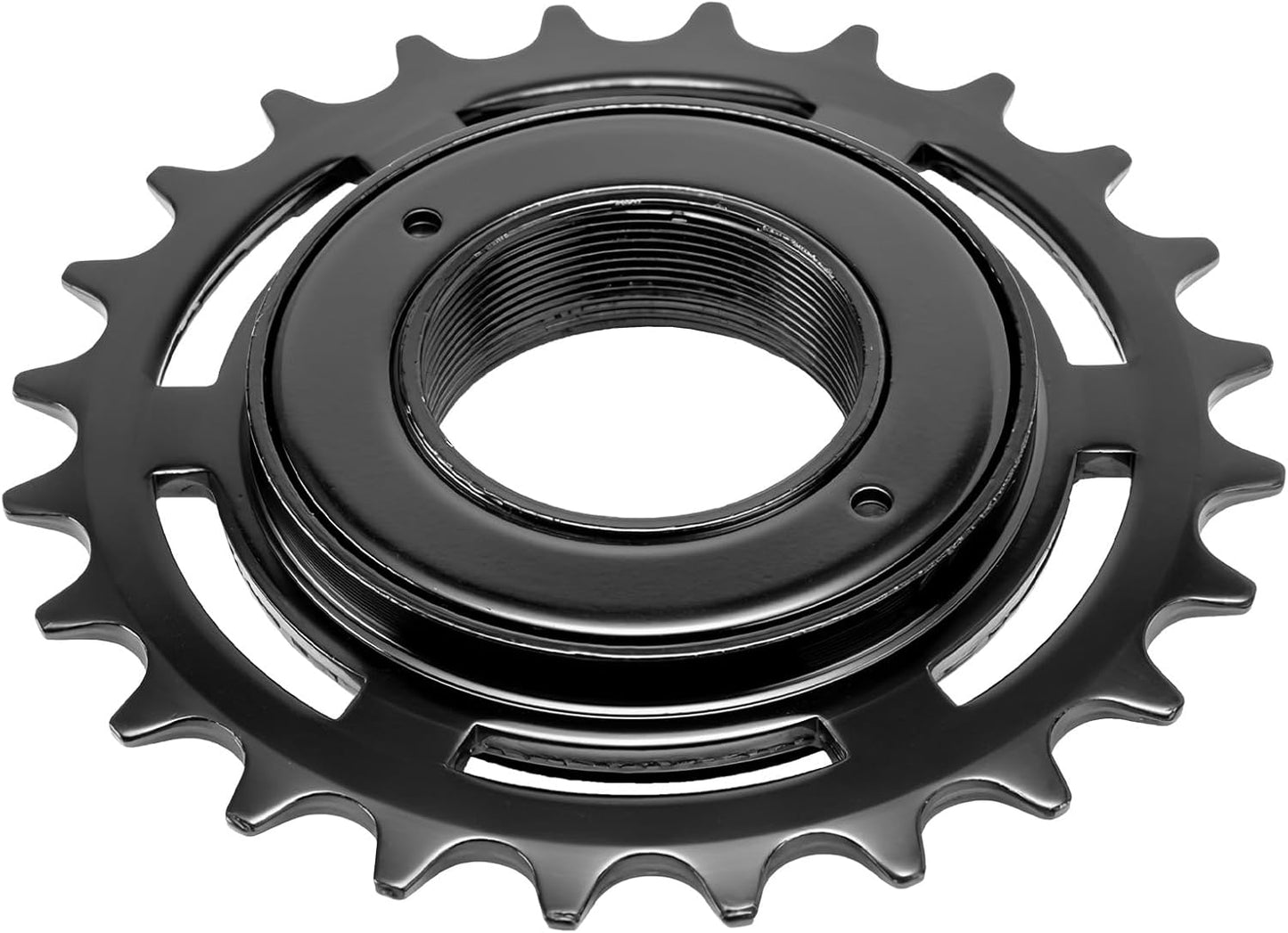 Hycline 24T single speed bike freewheel for bicycle cassettes and freewheels, black metal component for bike drivetrain.