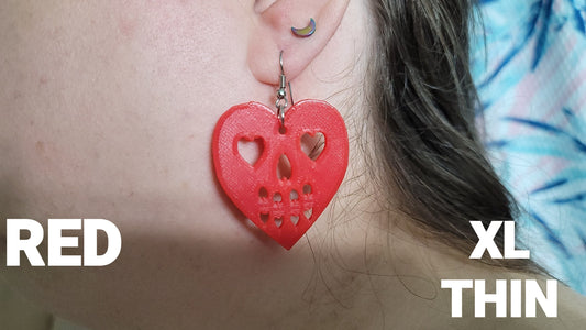 HEART SKULL EARRINGS - Howling Moto