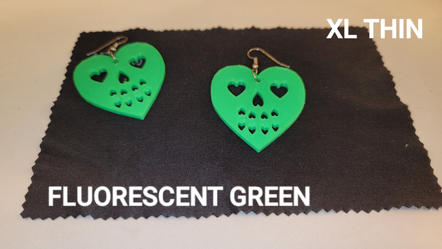 HEART SKULL EARRINGS - Howling Moto