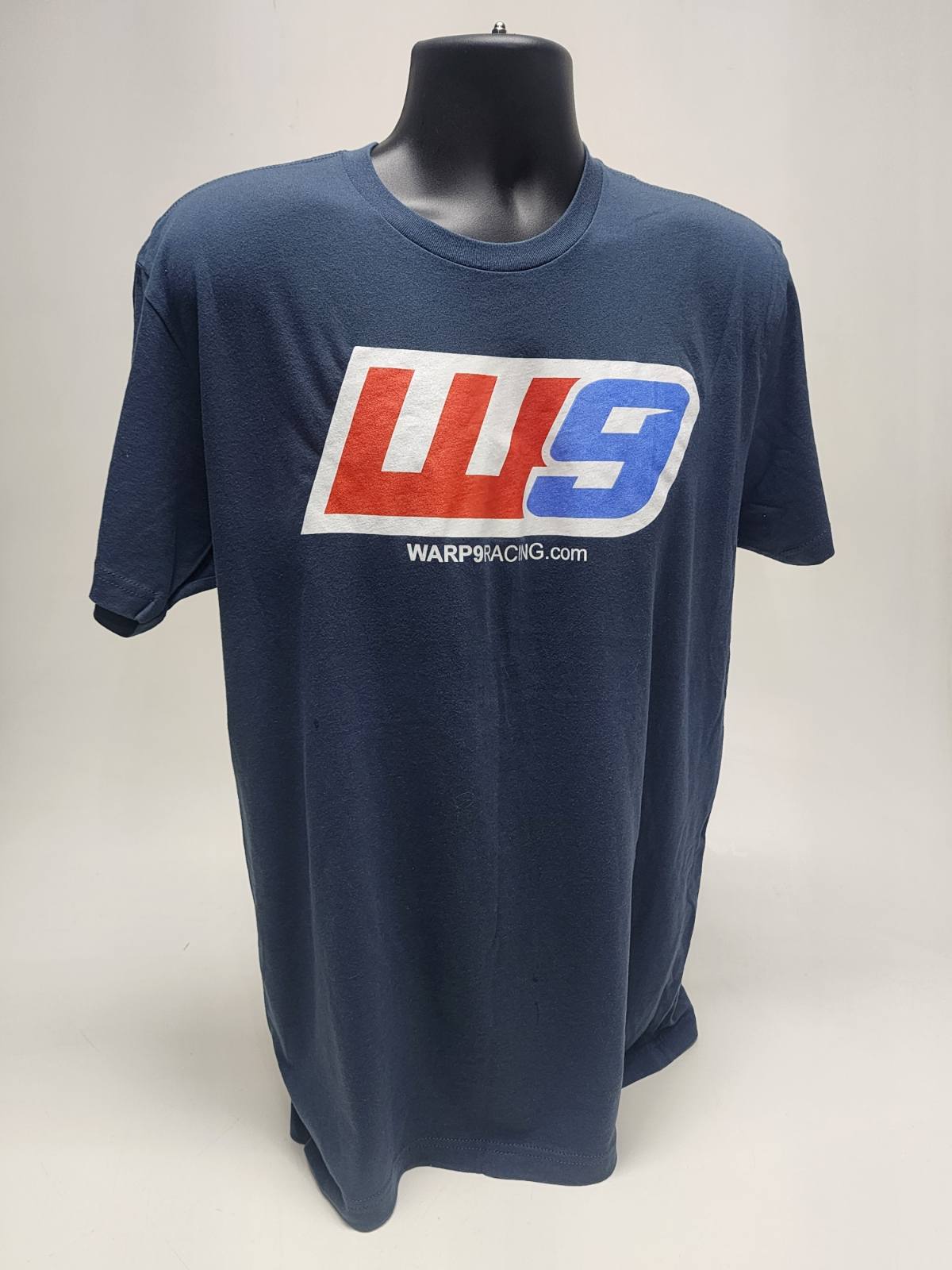 Warp9Racing short sleeve T-shirt, casual apparel with a comfortable fit, featuring the WarpWear brand logo on the front.