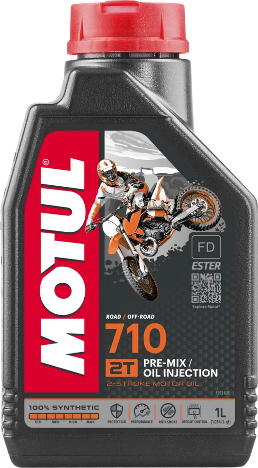Motul 710 2T Full Synthetic 2-Stroke Oil | Injector & Premix | 1L & 4L