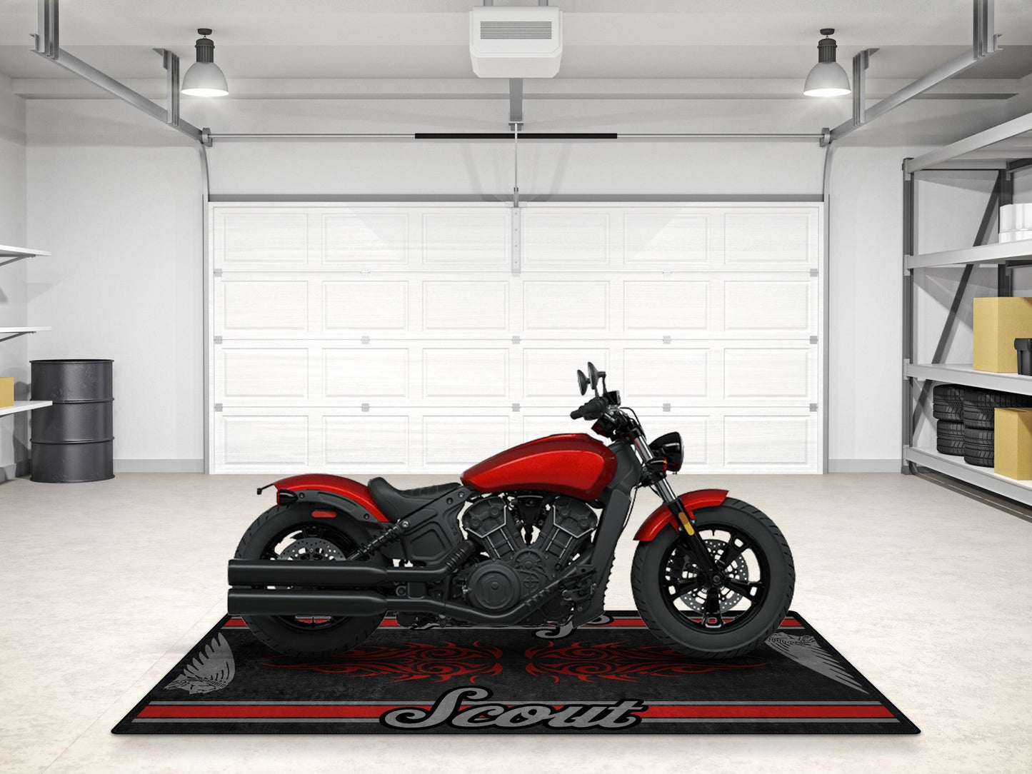 Designed Pit Mat for Indian Scout Bobber Sixty Motorcycle - MM7320 - Howling Moto