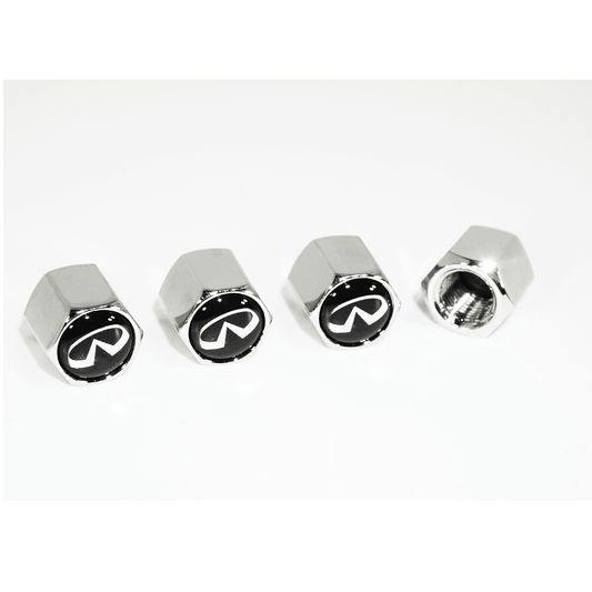 Chrome Valve Stem Tire Caps, Style: INFINITI - Howling Moto