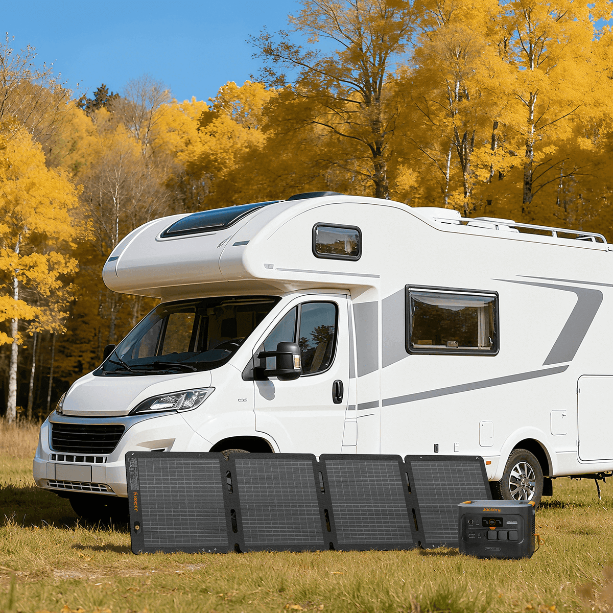 Jackery SolarSaga 100 Air portable solar panel with foldable design and multiple USB ports for outdoor charging.
